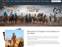 Tablet Screenshot of cowgirlsandcowboysinthewest.com